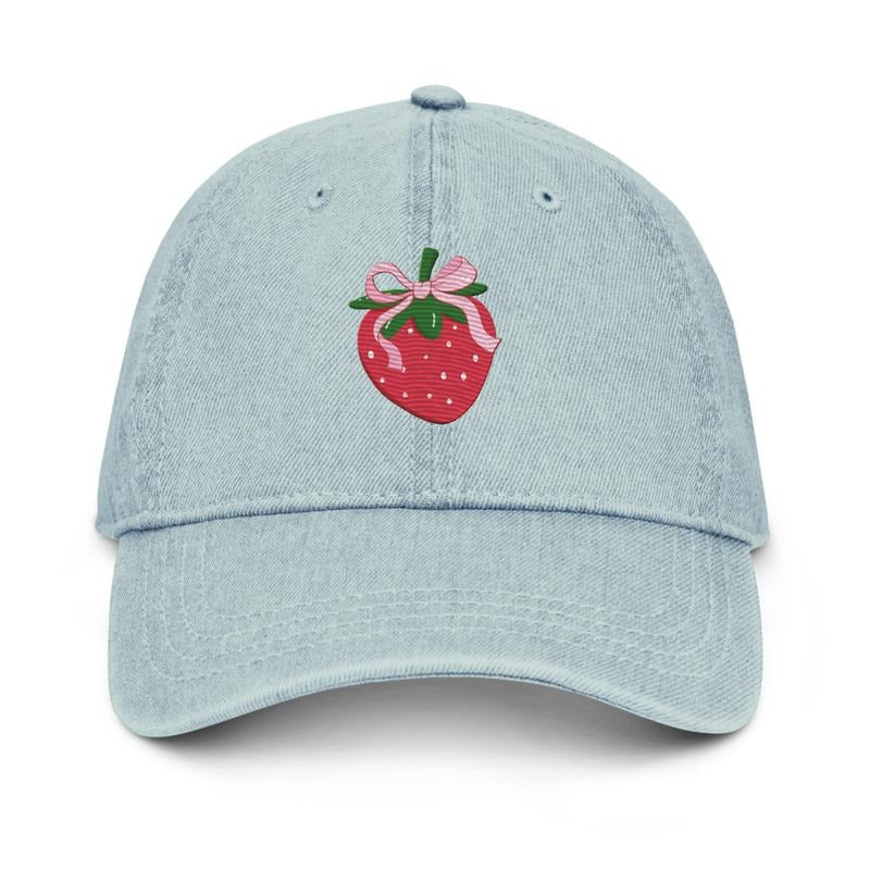 Strawberry Denim Chambray Hat T-Shirts, Hoodie, Sweatshirt | RetroVerseTees.com