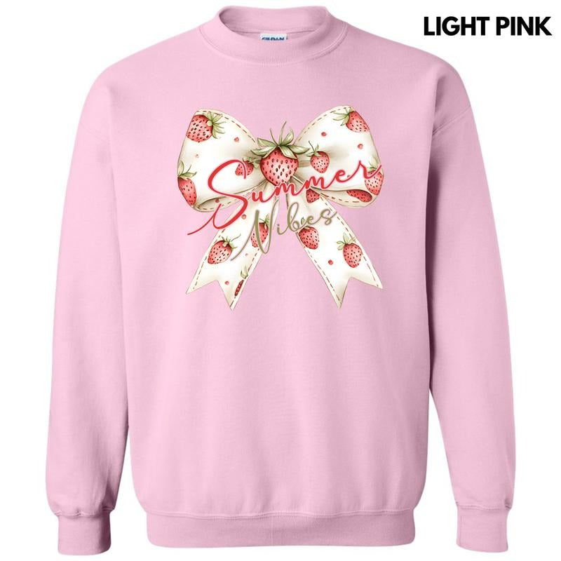 Strawberry Summer Bow Sweatshirt 'NLB' T-Shirts, Hoodie | RetroVerseTees.com