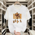 Street - style Cotton Tee |   Fun Bear - Barcode Graphic, Ideal for Daily Wear Hoodie, Sweatshirt | RetroVerseTees.com
