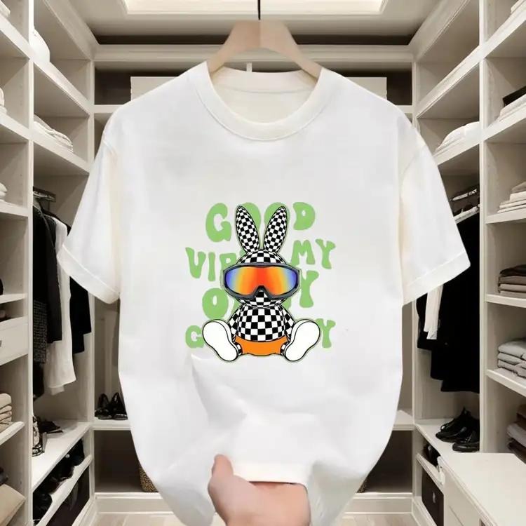 Street - style Graphic Tee |   Cool Bunny Print, Soft Cotton for Weekend Hangouts Hoodie, Sweatshirt | RetroVerseTees.com