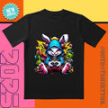 'Burst Bunny' 3D Ear Tee | Gaming Controller Graphic | Gaming Hub/Date Night/Streetwear Must-Have Hoodie, Sweatshirt