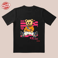 'Peachy Bear' Fleece Sweatshirt | 3D Cut & Orange-White Clash | Trendy All-Day Style for Date/Home/Streetwear T-Shirts,...