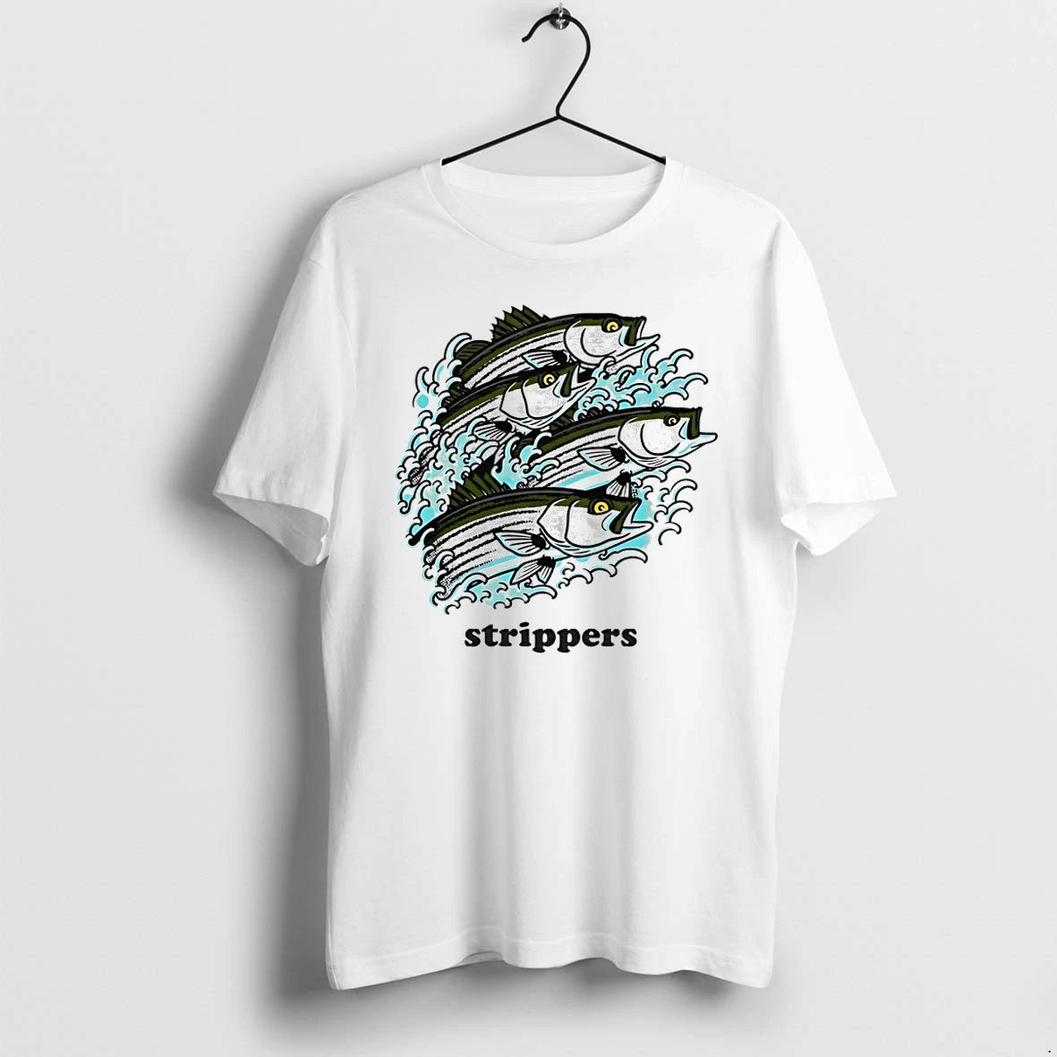 Strippers Fish Fishing Striped Bass Tshirts Sweater