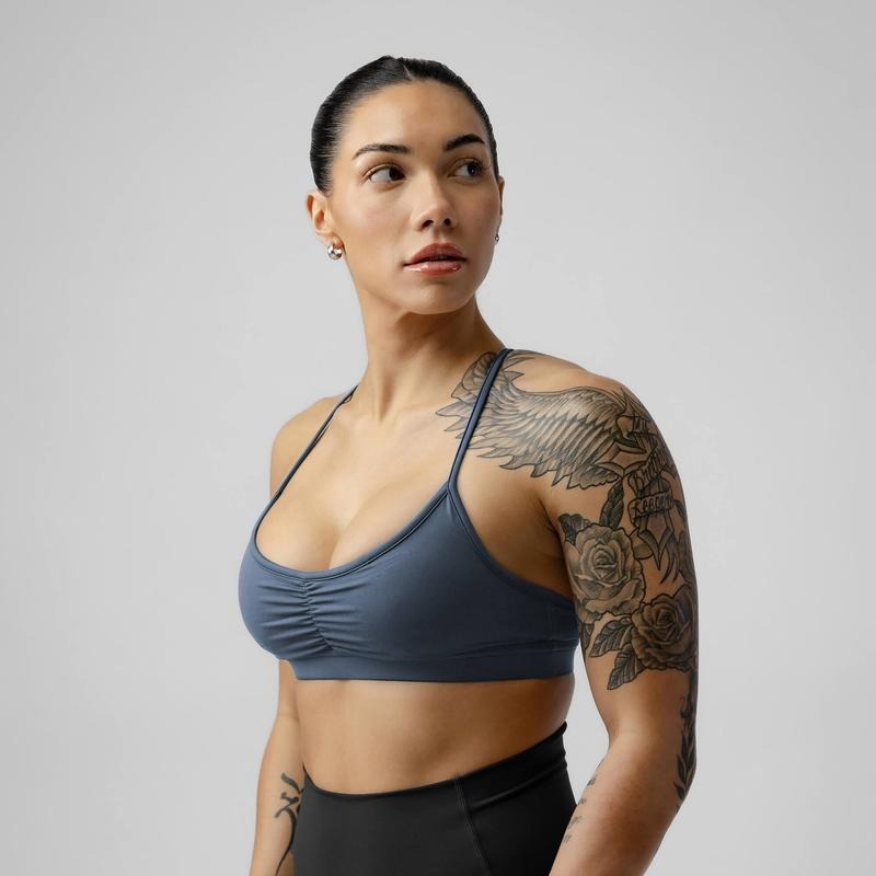 Strive Women's Underwear Plain Summer Lightweight Breathable Blue Bra with Adjustable Straps Womenswear Comfort T-Shirts,...