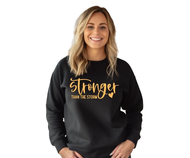 Stronger than the Storm Crewneck Sweatshirt T-Shirts, Hoodie | RetroVerseTees.com