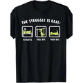 Struggle is a real Dinosaur Gym fan T-shirt Made in USA Hoodie, Sweatshirt | RetroVerseTees.com