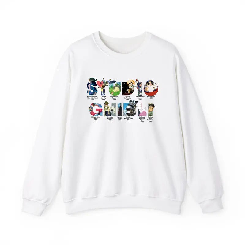 Studio Ghibli Sweatshirt, Hayao Miyazaki, Studio Ghibli Totoro Shirt, Ghibli No Face Shirt, Howl's Moving Castle shirt,...