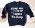 Stuffed With A Baby Sweatshirt, Easter Pregnancy Announcement Hoodie, Spring Baby Shower Sweatshirt, Spring Maternity...