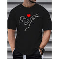 Stylish Dog Print T-Shirt for Men - Soft Cotton Blend, Short Sleeve, Crew Neck, Casual Wear for Outdoor Activities