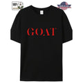 Stylish Red Letter GONT Print Men'WB shield Short Sleeved T-shirt, American Fashion Trendy Round Neck Casual Top For Men...