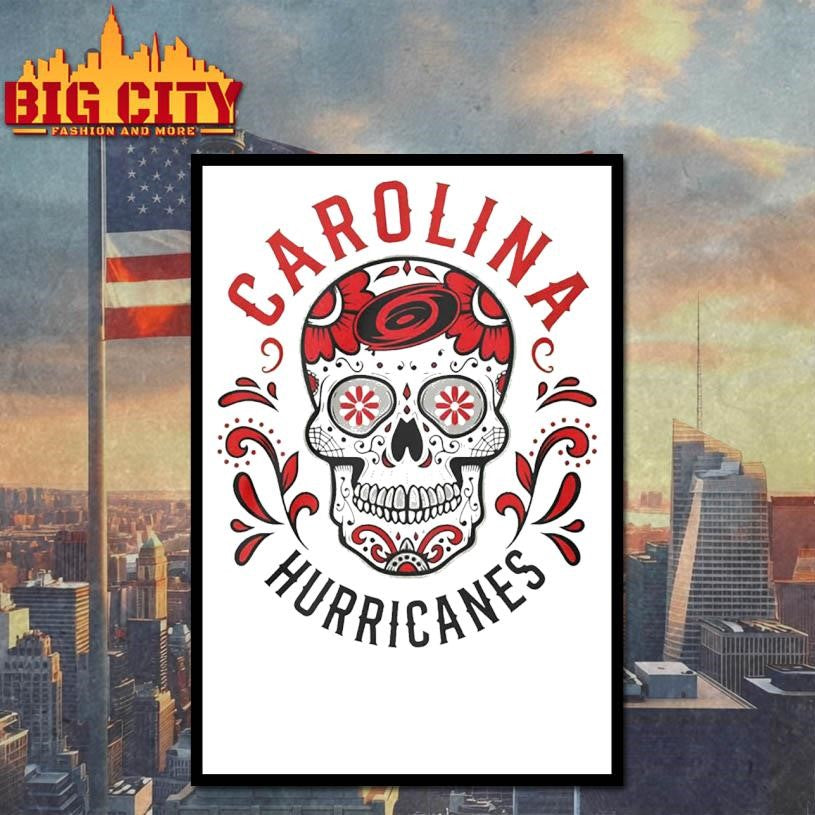 Sugar Skull X Carolina Hurricanes Hockey Logo 2025 Shirt