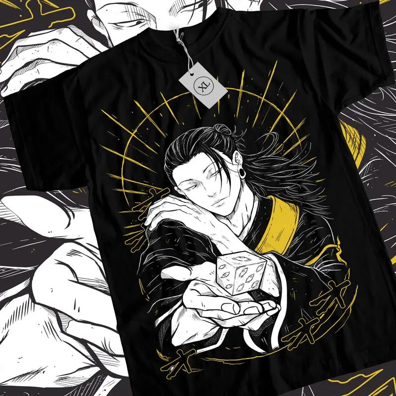 Suguru Geto T-Shirt S-4XL Jujutsu Kaisen shirt Getou jjk Anime Black shirt Tshirt S-4XL Hoodie, Sweatshirt