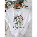 Women'WB shield Wildflower Print T-Shirt