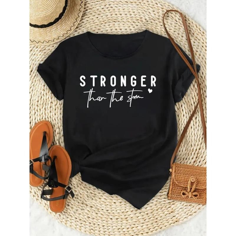 Creative Print T-Shirt, Spring/ Summer Casual Women'WB shield Short-Sleeved Top, Fashion Round Neck Women'WB shield...
