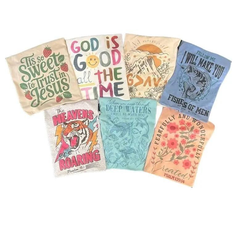 Summer Christian Tee Collection - BUY ONE OR BUY THEM ALL Christian Shirts Hoodie, Sweatshirt | RetroVerseTees.com