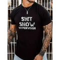 Summer Cotton Print Tee Shirt For Men Casual Short Sleeve, Breathable Knit Fabric, Classic Fit