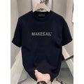 Summer Crew Neck Unisex Youth American Style Heavyweight Short Sleeve Pure Cotton T-Shirt Ins Trendy Street Loose Top...