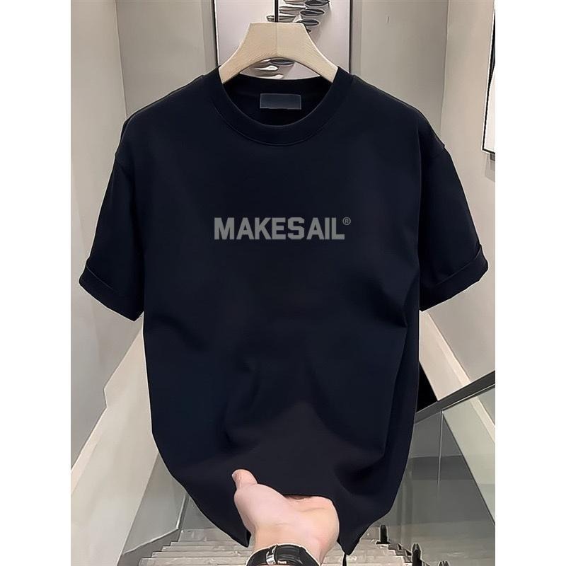 Summer Crew Neck Unisex Youth American Style Heavyweight Short Sleeve Pure Cotton T-Shirt Ins Trendy Street Loose Top...