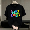 Summer INS Trend Street Loose Crew Neck Heavy Cotton American Style Cool Short Sleeve T-Shirt for Men and Women Hoodie,...