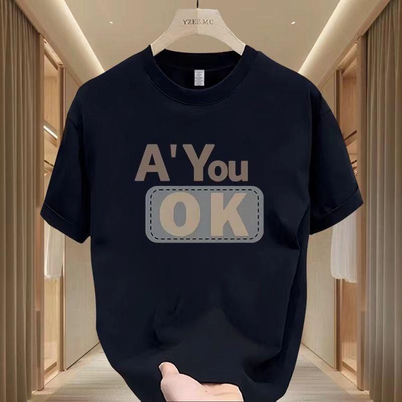 Summer Pu Shuai 2025 Short-Sleeved T-shirt Fashion Brand round Neck Loose Cotton Casual All-Matching Printed Top Hoodie,...