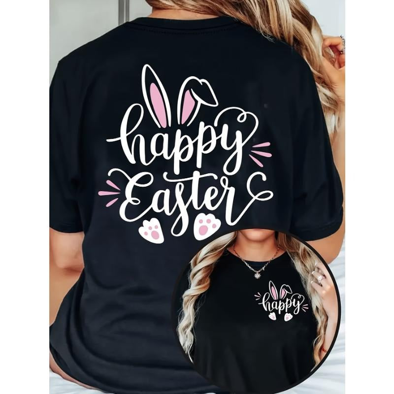 Women'WB shield 'Happy Easter' Bunny T-Shirt