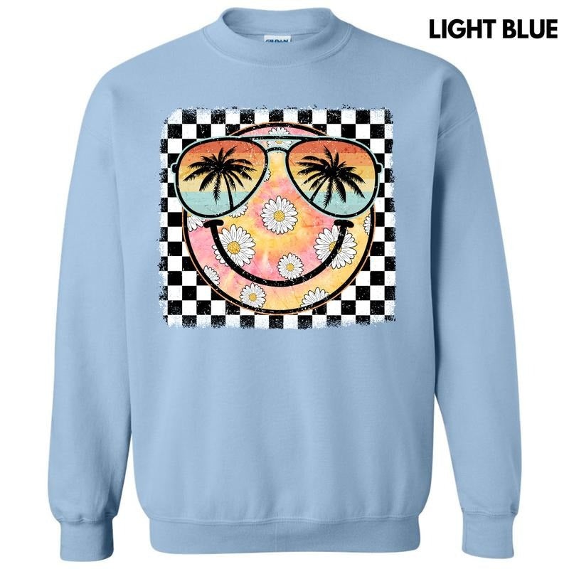 Summer Sunglasses Happy Face Sweatshirt 'NLB' T-Shirts, Hoodie | RetroVerseTees.com