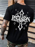Summer TNF Men'WB shield Easter Letter & Cross Print Round Neck Tee, Fashion Regular Fit Graphic Crew Neck Short Sleeve...
