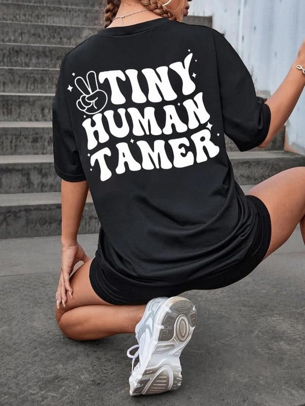 Summer TNF Women'WB shield Cartoon Graphic Print Round Neck Tee, Casual Fashion Short Sleeve T-shirt for Summer Daily...