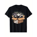 Summer Tshits Adopt WB shield Cat Shirt Raccoon Opossum Skunk Adopt WB shield Street Cat T-Shirt Graphic Graphic Tees...