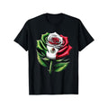 Summer Tshits Mexico Flag Mexican Flower Patriotic Rose Mexico Print T-Shirt, Casual Short Sleeve Top For Spring &...
