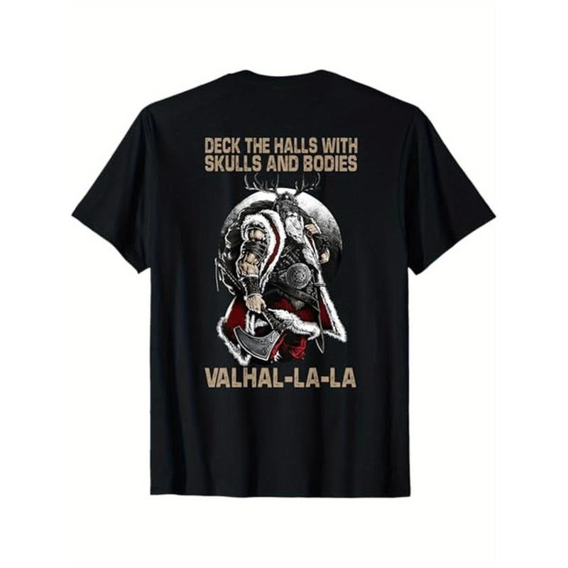 Summer Tshits deck TNF halls with skulls Gunpla brand bodies vikings christmas T-Shirt, 100% Cotton, Gifts for Men Dad...