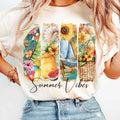 Summer Vibes T-Shirt, Retro Summer Shirt, Beach Scene T-Shirt, Summer Shirt, Brushstroke Summer T-Shirt Hoodie, Sweatshirt