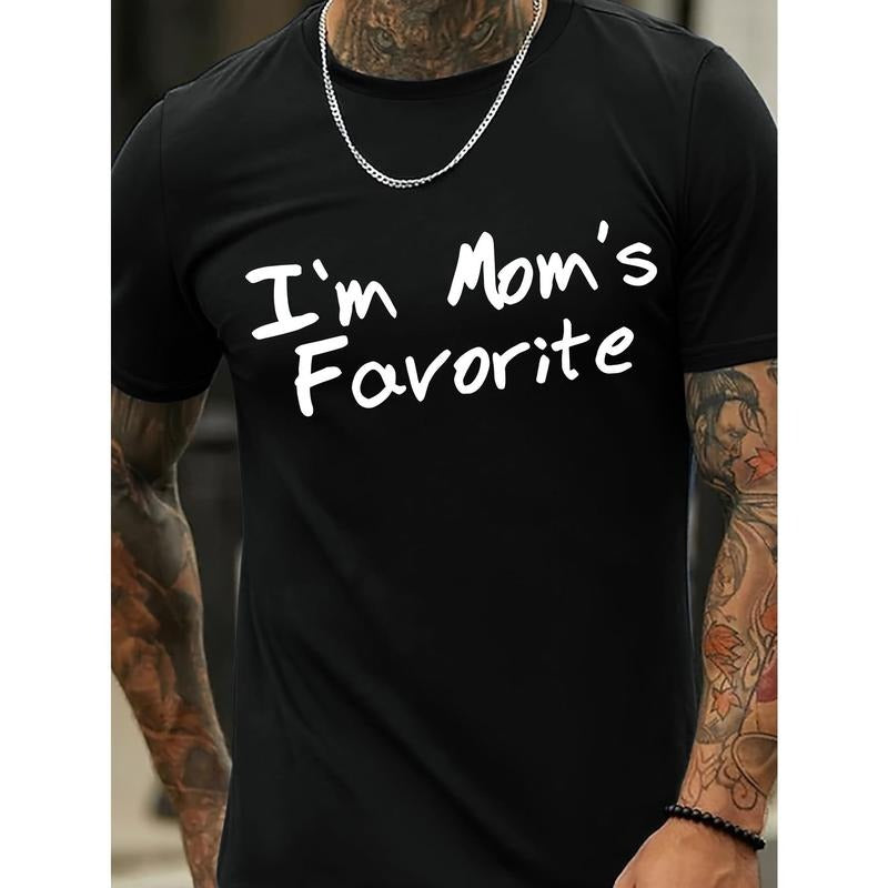 1 pc, 100% cotton T-shirt, Mens Trendy Letter-printed T-Shirt - Short-Sleeve Crew Neck Casual Top