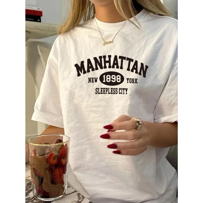 Women'WB shield Stylish Manhattan Graphic T-Shirt