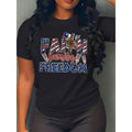 Women'WB shield Graphic Tee - Short Sleeve Crew Neck T-Shirt, Patriotic Design with American Flag Elements, Comfortable...
