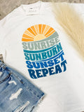 Sun Repeat Graphic Tee Hoodie, Sweatshirt | RetroVerseTees.com