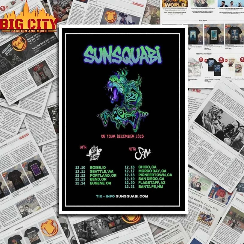 SunSquabi On Tour December 2025 Poster shirt