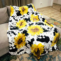 Sunflower Cow Throw 78X90 T-Shirts, Hoodie, Sweatshirt | RetroVerseTees.com