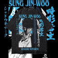Sung Jin-Woo Heavy Oversized Dyenomite Mineral Wash T-Shirt Unisex Solo Leveling Anime T-Shirt Streetwear & Gym Style...