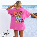 Sunkissed Beach Shirt Coconut Girl Clothes Trendy Summer Tee Surf Tee Oversized Tshirt Graphic Ts Mermaidcore Ocean...