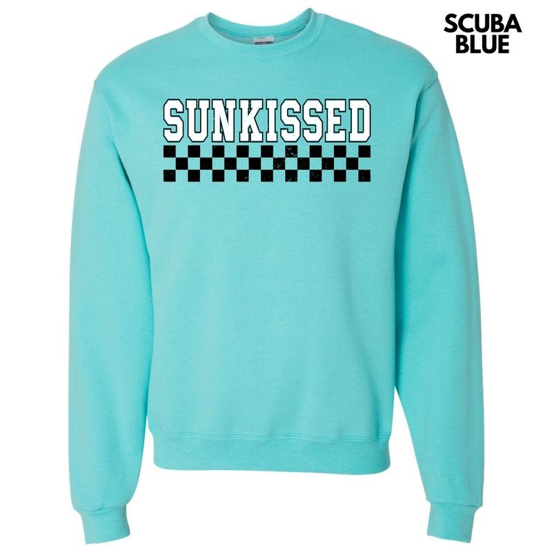 Sunkissed Varsity Checkered Sweatshirt 'NLB' T-Shirts, Hoodie | RetroVerseTees.com