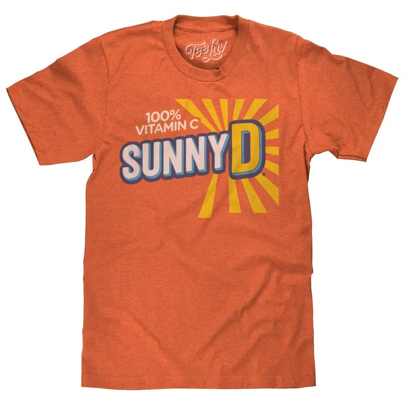 Sunny Delight Sunburst Logo T-Shirt - Heather Orange Hoodie, Sweatshirt | RetroVerseTees.com
