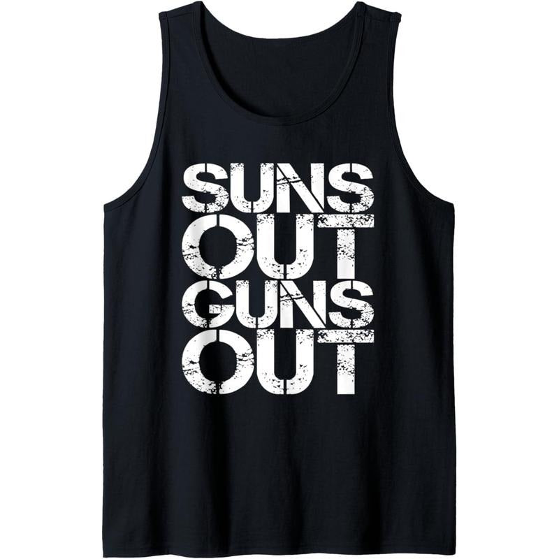 Suns Out Guns Out Workout Funny Gym Muscle Exercise Sunsout Tank Top MADE IN USA T-Shirts, Hoodie, Sweatshirt