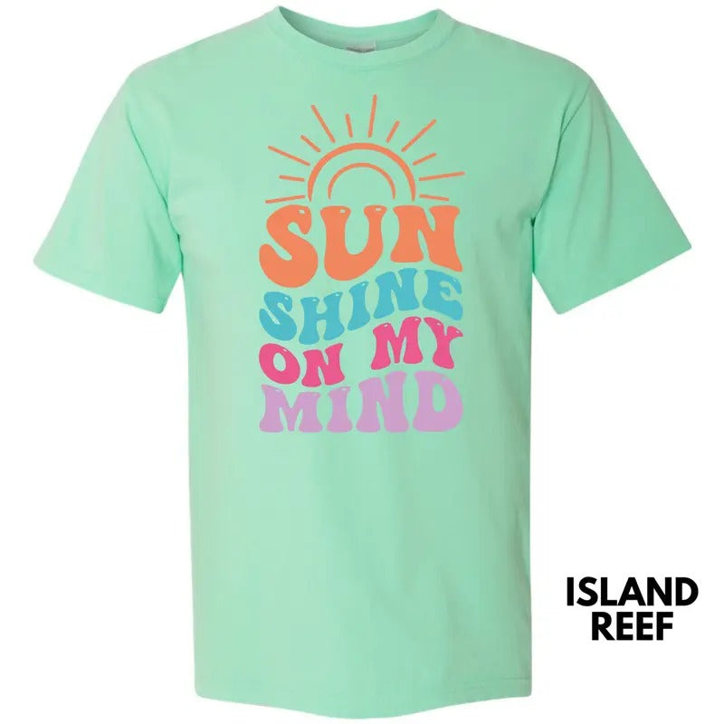 Sunshine On My Mind Comfort Colors T-Shirt 'NLB' Hoodie, Sweatshirt | RetroVerseTees.com