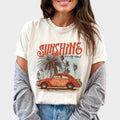 Sunshine On My Mind Shirt, Summer Graphic Printed Tee, Summer Vibes Unhinged Shirt, Vacation Comfy Fabric Graphic Tee,...