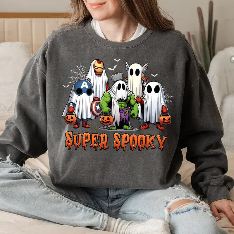 Super Spooky Shirt, Happy Halloween 2024 Hoodie, Sweatshirt | RetroVerseTees.com