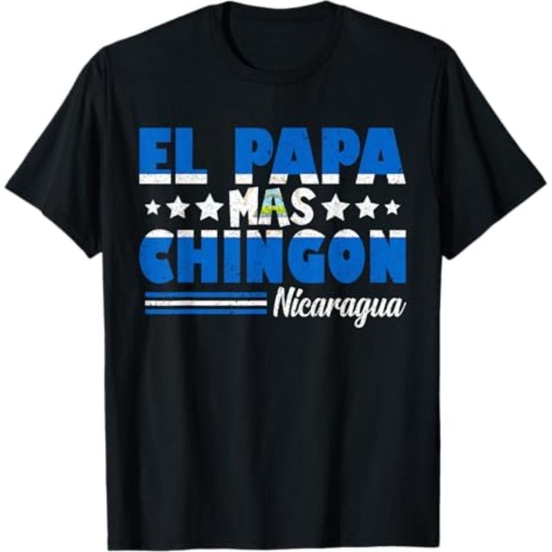Superhero team Papa Mas Chingon Nicaragua Flag Latino Nicaraguan Dad T-Shirt Hoodie, Sweatshirt | RetroVerseTees.com