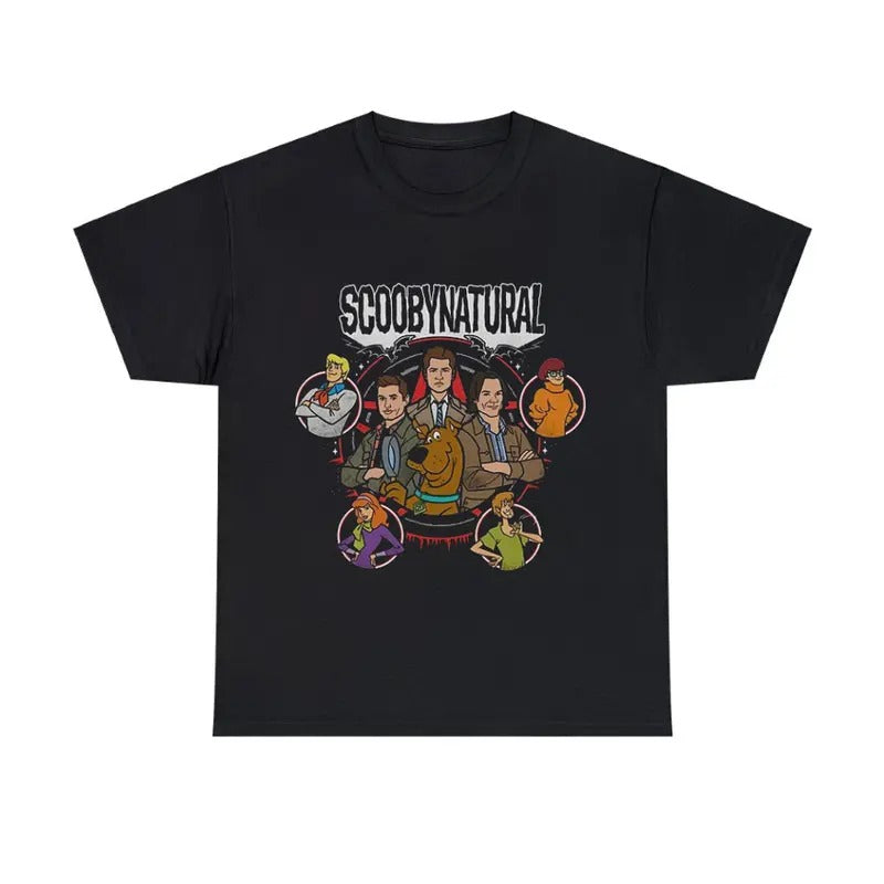 Supernatural Detective T-Shirt Cartoon Mystery Mashup Graphic Tee Hoodie, Sweatshirt | RetroVerseTees.com