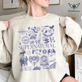 Supernatural Movie Vintage Doodle Art Blue Shirt  Supernatural Vintage Shirt  Dean Winchester Shirt  Winchester Brothers...