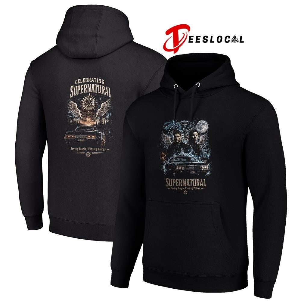 Supernatural saving people hunting things graphic shirt